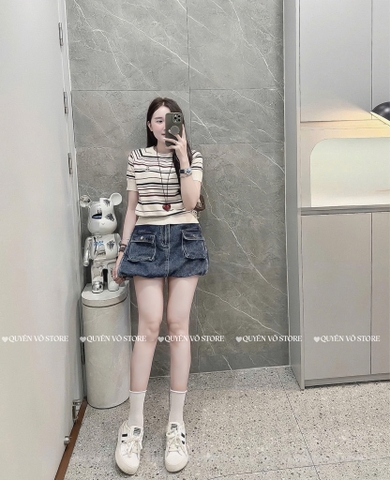 Áo MTG gấu kẻ nhuyễn