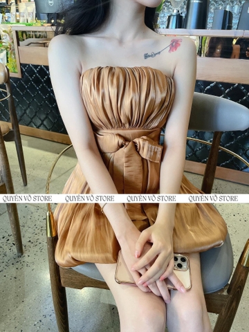 Đầm cúp ngực - Chất tơ cao cấp