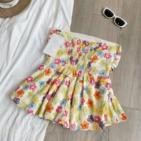 Áo cúp ngực thô hoa tùng su - 843