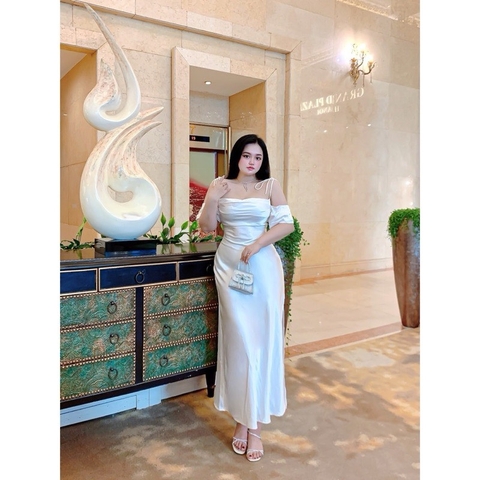 BIGSIZE 55-65kg - Đầm lụa 2 dây - Dài