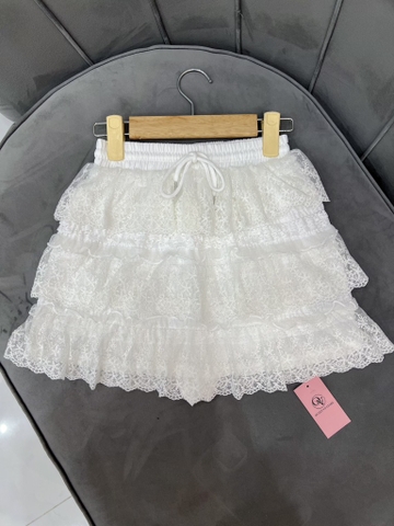 Chân váy ren tầng