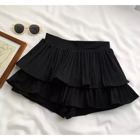 Chây váy xếp li 2 tầng