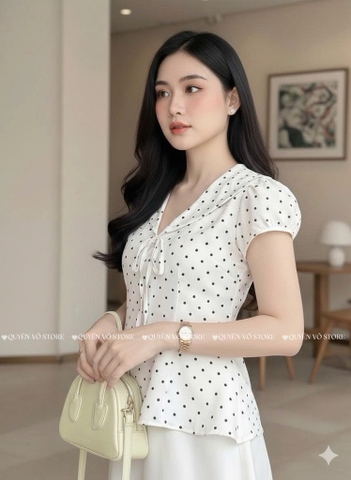 Áo sơ mi cổ thủy thủ bi - Trắng 1453