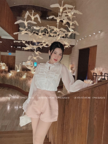 Set voan xếp li ngực