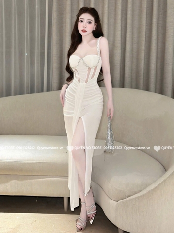 Đầm ôm body dáng dài cúp ngực