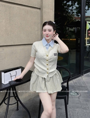 Áo MTG Miu cổ sơ mi