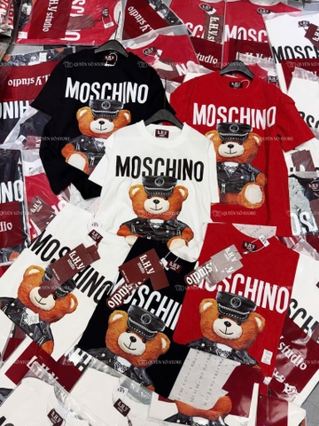 Áo thun gấu Moschino - Form rộng dưới 65kg