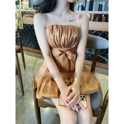 Đầm cúp ngực - Chất tơ cao cấp