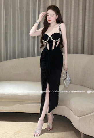 Đầm ôm body dáng dài cúp ngực