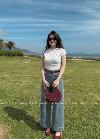 QJ 6819 Quần jean suông