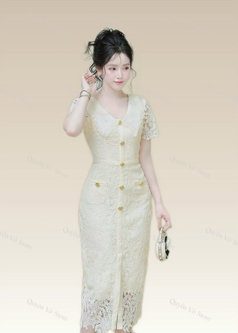 Đầm ren sang chảnh dáng dài