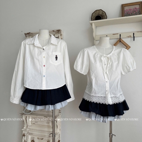 Chân váy tầng phối