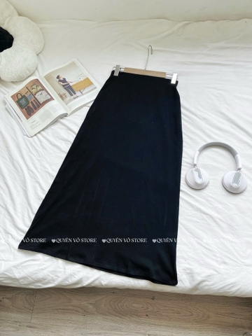 Chân váy cotton dáng dài chữ A