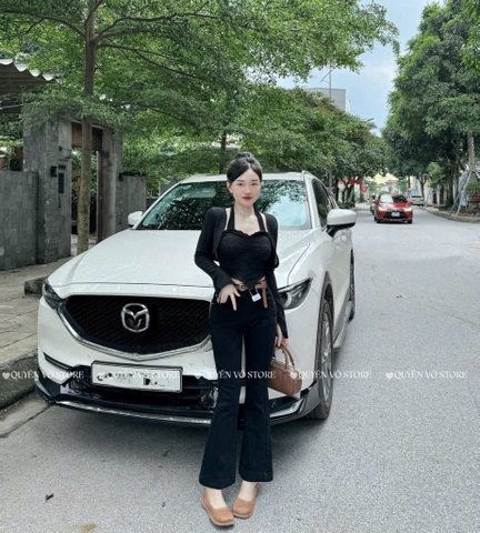 QJ 01 Quần jean loe đen