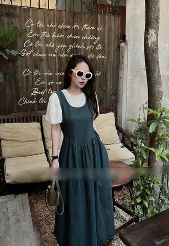 Set áo tay bồng + đầm Babydoll