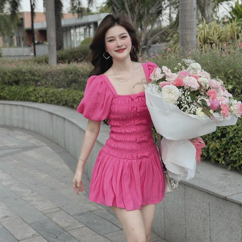Đầm bo thun nhún hot - Freesize