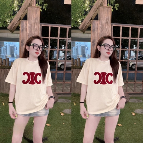 Áo thun X thêu xù