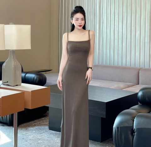 Đầm ôm body 2 dây dáng dài - freesize