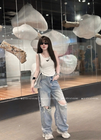 QJ 6100 Quần jean suông