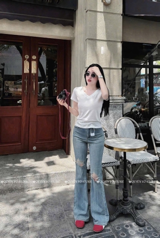 QJ 8535 Quần jean loe