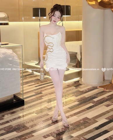 Đầm ôm body rắn - Trắng