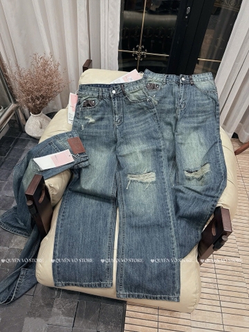 QJ 6540 Quần jean suông