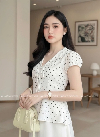 Áo sơ mi cổ thủy thủ bi - Trắng 1453