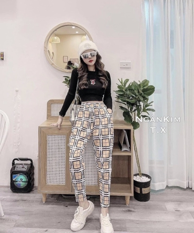 Set áo croptop len tăm