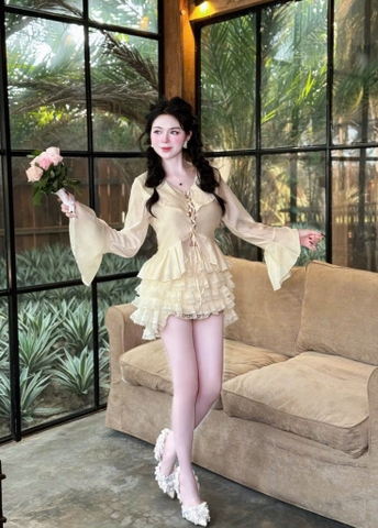 Set tay dài tiểu thư - Kem