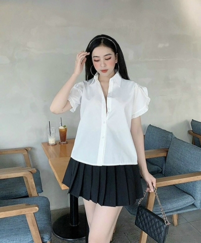 Set sơ mi mix chân váy xếp