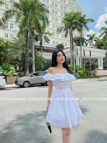 Đầm bẹt vai bèo nhún