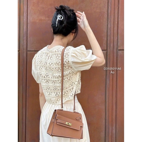 Áo nude ren hoa Quảng Châu - Freesize