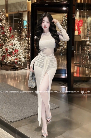 Đầm ôm body tay dài dáng dài