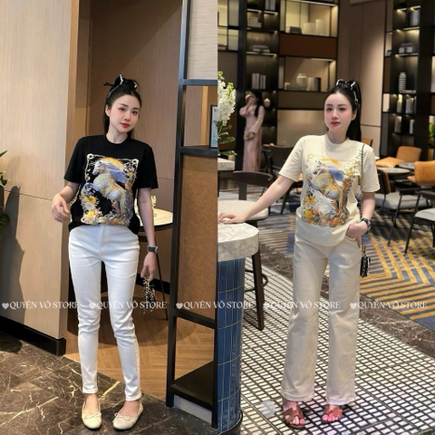 Áo thun ngựa tranh - Form vừa 45-55kg