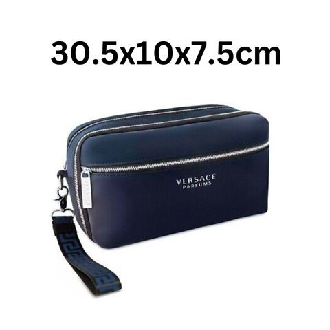 GWP - Versace Parfums Dark Blue Dopp Kit Toiletry Bag (30.5x10x7.5cm)