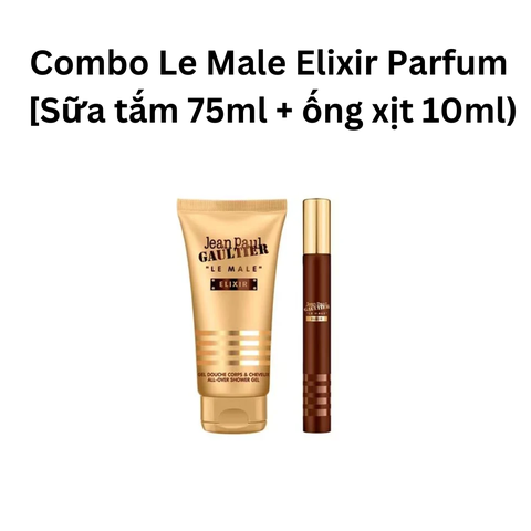 Combo Le Male Elixir Parfum [Sữa tắm 75ml + ống xịt 10ml)