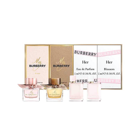 SET Burberry 4x5ml (BB Her EDP+ Blossom EDT + Blush EDP + My BB EDP)