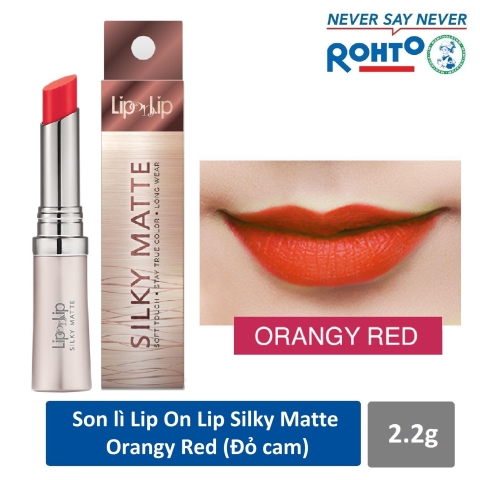 Son Rohto LIP ON LIP SILKY MATTE ORANGE RED