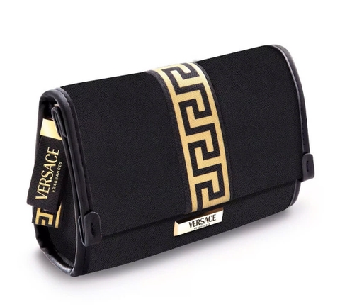 GWP - Versace Black Pouch Clutch Travel Bag/Gold (19 x 15 x 5 cm)