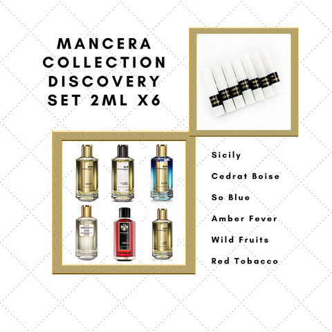 Mancera Collection Discovery Set 2ml x6 (Sicily + Cedrat Boise + So Blue + Amber Fever + Wild Fruits + Red Tobacco)