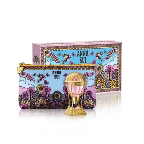 SET Anna Sui Sky Women EDT 30ml + Pouch Travel