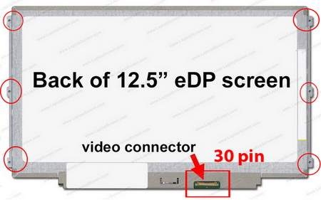 màn hình laptop 12.5 inch mỏng 30 pin