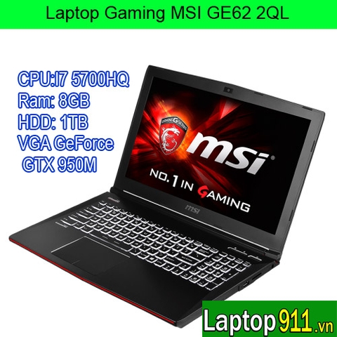 Laptop Gaming MSI GE62 2QL