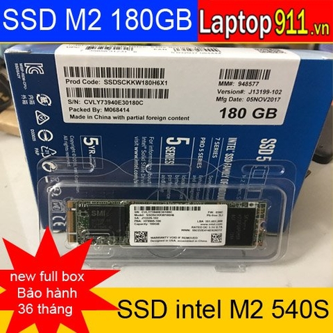 SSD M2 180gb intel 540S