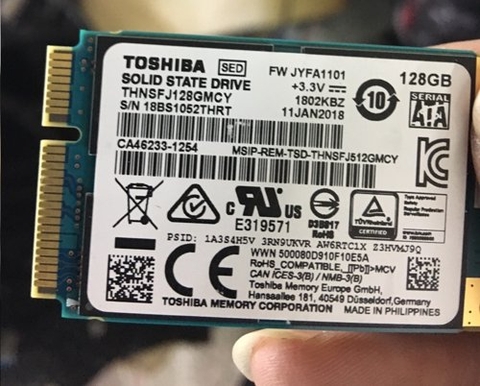 ổ cứng SSD cũ Msata 128gb Toshiba