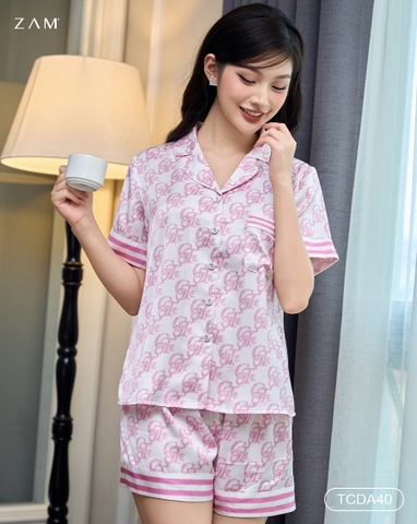 MÃ TCDA40 - BỘ NGẮN TAY QUẦN ĐÙI CUTE HỒNG