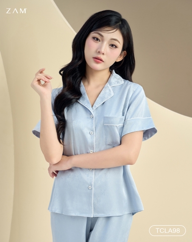 MÃ TCLA - BỘ NGẮN TAY QUẦN DÀI LỤA VÂN HOẠ