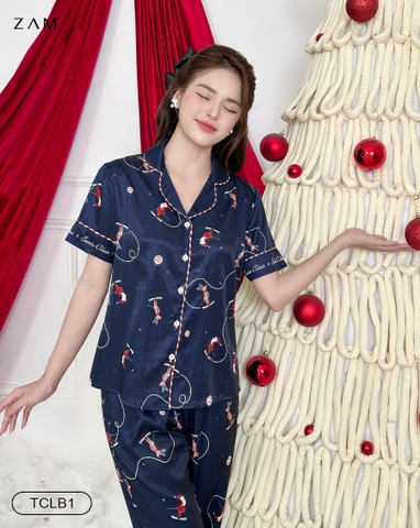 MÃ TCLB1 - BỘ NGẮN TAY QUẦN DÀI SANTA XANH THAN