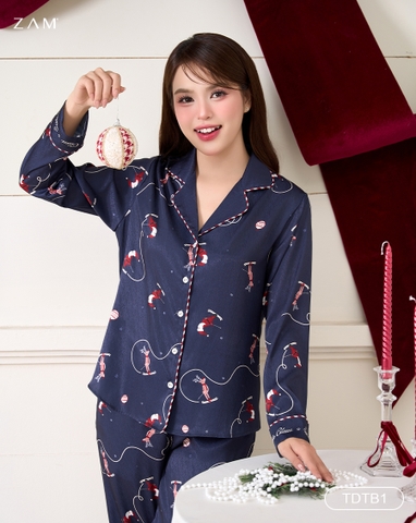 MÃ TDTB1 - BỘ DÀI TAY SANTA XANH THAN