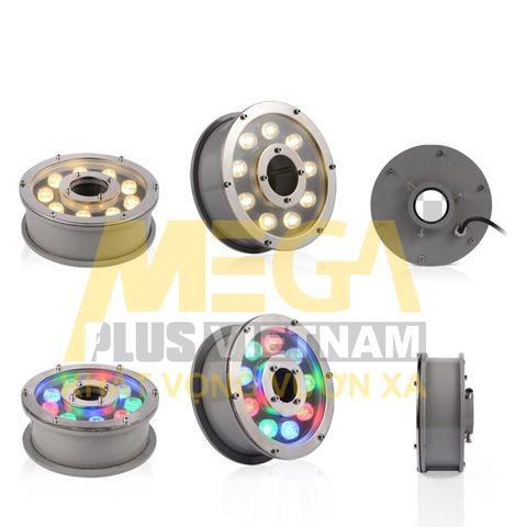 Đèn âm nước đổi màu IP68 cao cấp 3W-36W cho đài phun nước